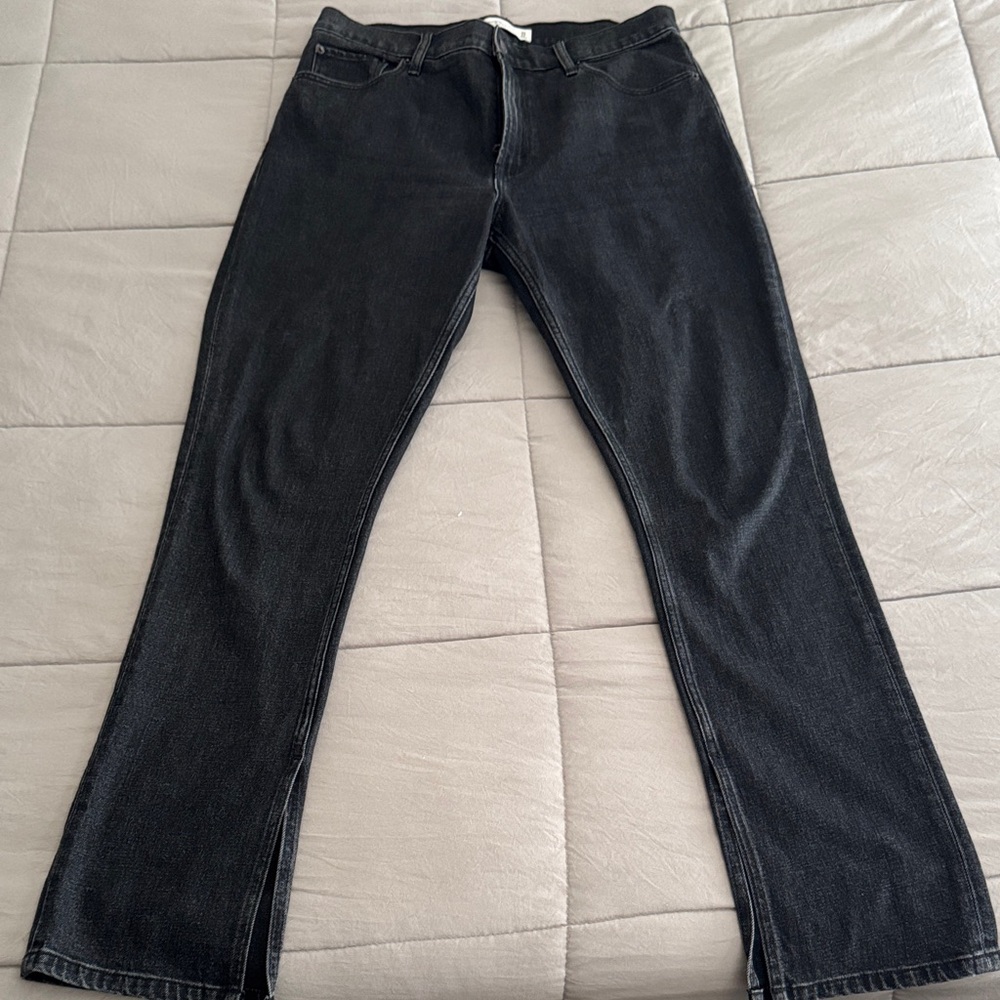 Abercrombie & Fitch distressed black Bootcut Jeans